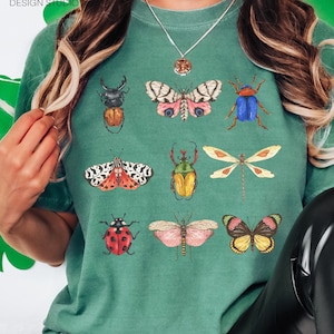 Butterfly Cottagecore shirt, womens beetle butterfly shirt, Cottagecore nature shirt, vintage butterfly shirt, vintage moth tshirt,
