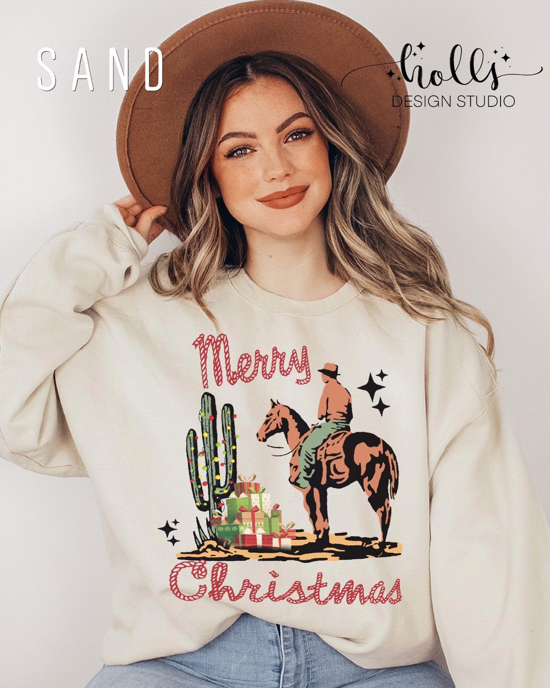 Cowboy Christmas Shirtwestern Christmas Shirtmerry Xmas Etsy