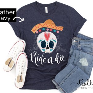 Mexico day of the dead Bachelorette party shirts, bride or die shirt Halloween bachelorette shirt, ride or die, rebel bride skull theme fall image 3