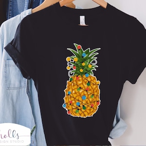 Christmas Pineapple Lights Shirt, Merry Christmas, Christmas Shirt, Christmas Gifts, Shirts For Christmas, Christmas Outfit, Christmas trip