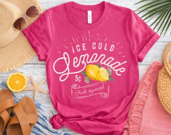 Lemonade Graphic Tee, Retro Summer Shirt