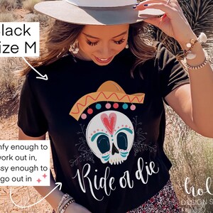 Mexico day of the dead Bachelorette party shirts, bride or die shirt Halloween bachelorette shirt, ride or die, rebel bride skull theme fall image 7