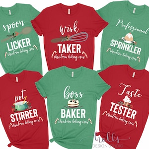 Christmas baking crew shirt, Christmas family shirts, baking crew shirt, funny Christmas t-shirt, Christmas baking, matching Christmas shirt image 1