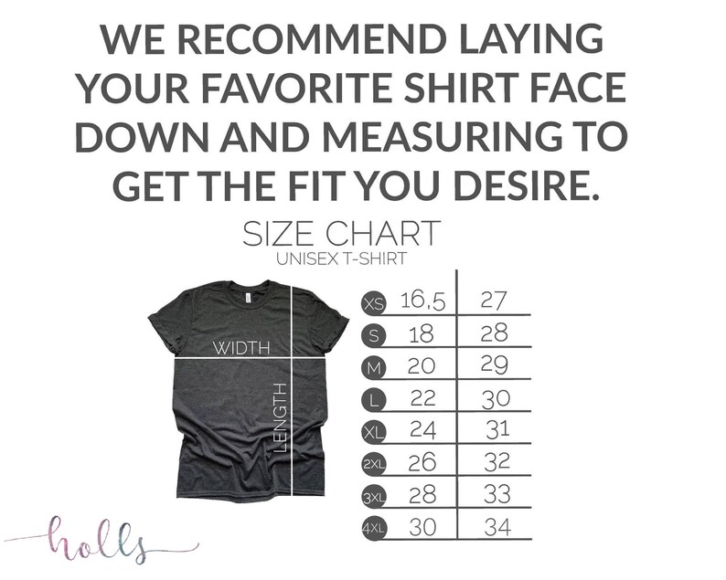 May include: Size chart for unisex t-shirts. The chart shows measurements in inches for width and length, with sizes ranging from XS to 4XL.  The chart is displayed on a white background with a gray t-shirt in the center.