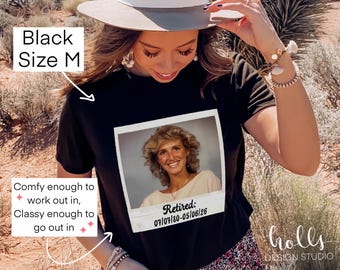 Custom retirement shirt, poloroid photo shirt
