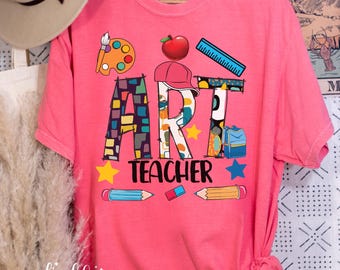 Art Teacher Shirt, Colorful Paint Palette Tee, Teacher Appreciation Gift