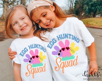 Egg Hunting Squad Easter Shirt, Easter Bunny Shirts for Kids, Easter Party Shirts, Easter Bunny Shirt, Happy Easter 2024, Easter Party Shirt