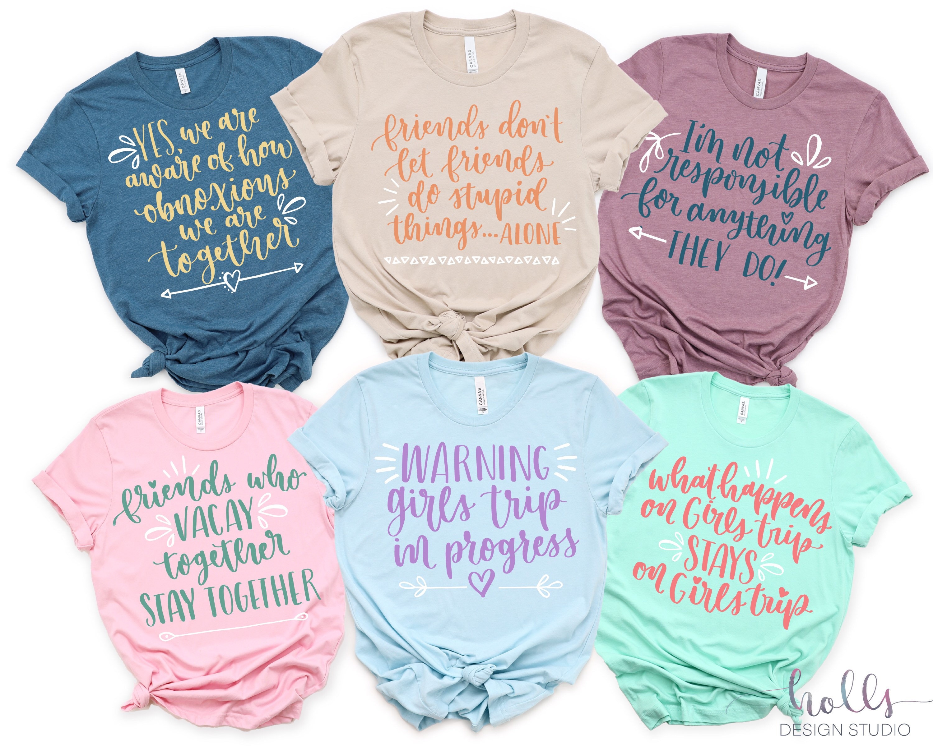 Funny girls trip shirts vacation shirts best friend shirts Etsy