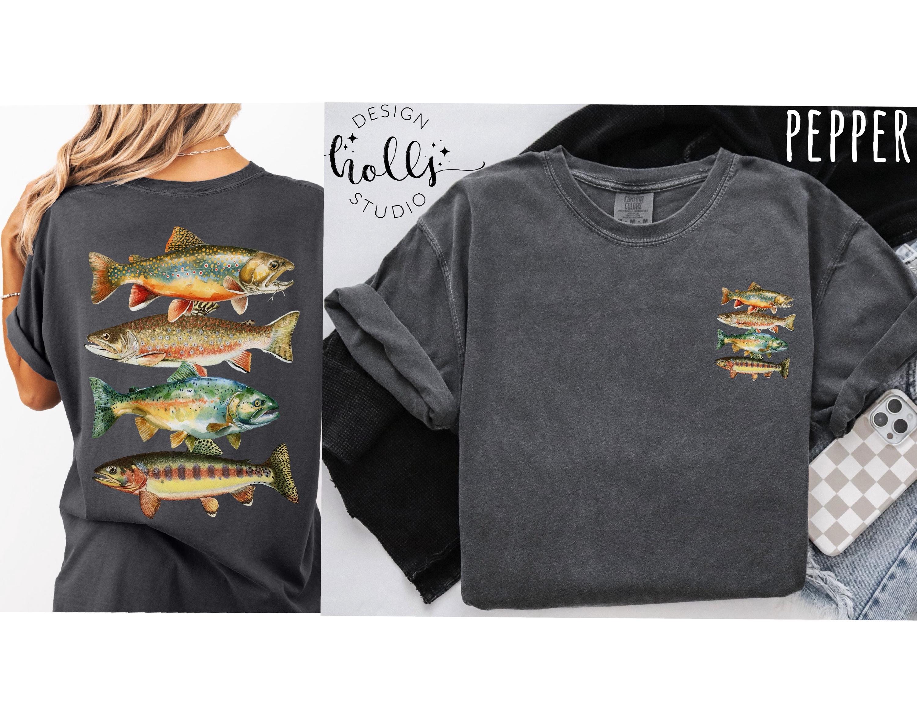 T-shirt Cabela's World's, Pêche Truite Arc-en-ciel, Gris, Taille M, Homme - Occasion