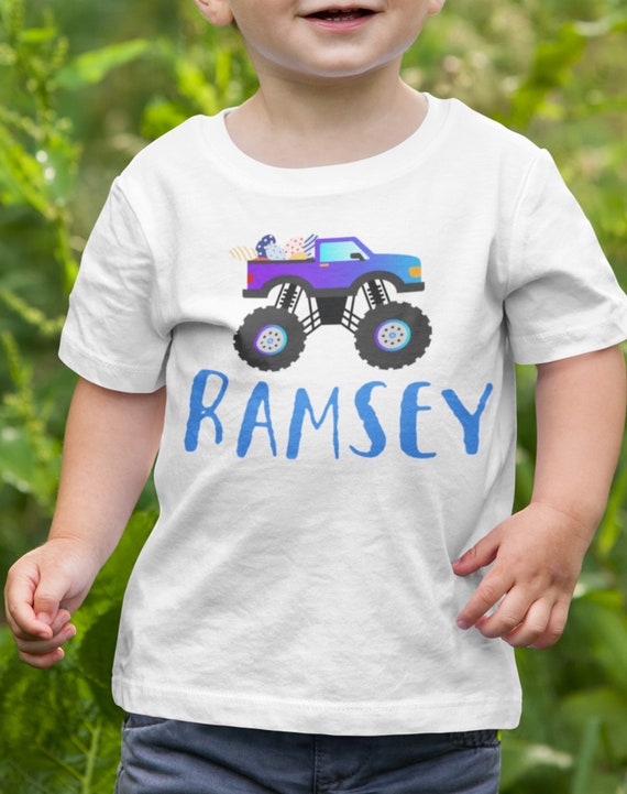 Monster Truck Toddler Easter Shirt, Boys Easter Shirt, Kids Easter
