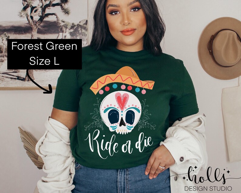 Mexico day of the dead Bachelorette party shirts, bride or die shirt Halloween bachelorette shirt, ride or die, rebel bride skull theme fall image 4