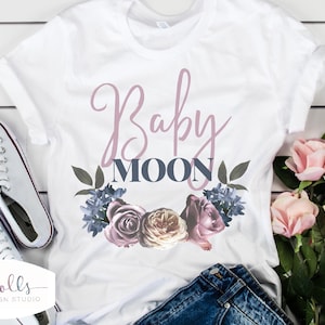 Koszulka Baby Moon, koszulka ciążowa na wakacje, koszulka ciążowa, koszulka dla nowej mamy, prezent na baby shower, koszulka ciążowa, słodka koszulka ciążowa, nowa mama