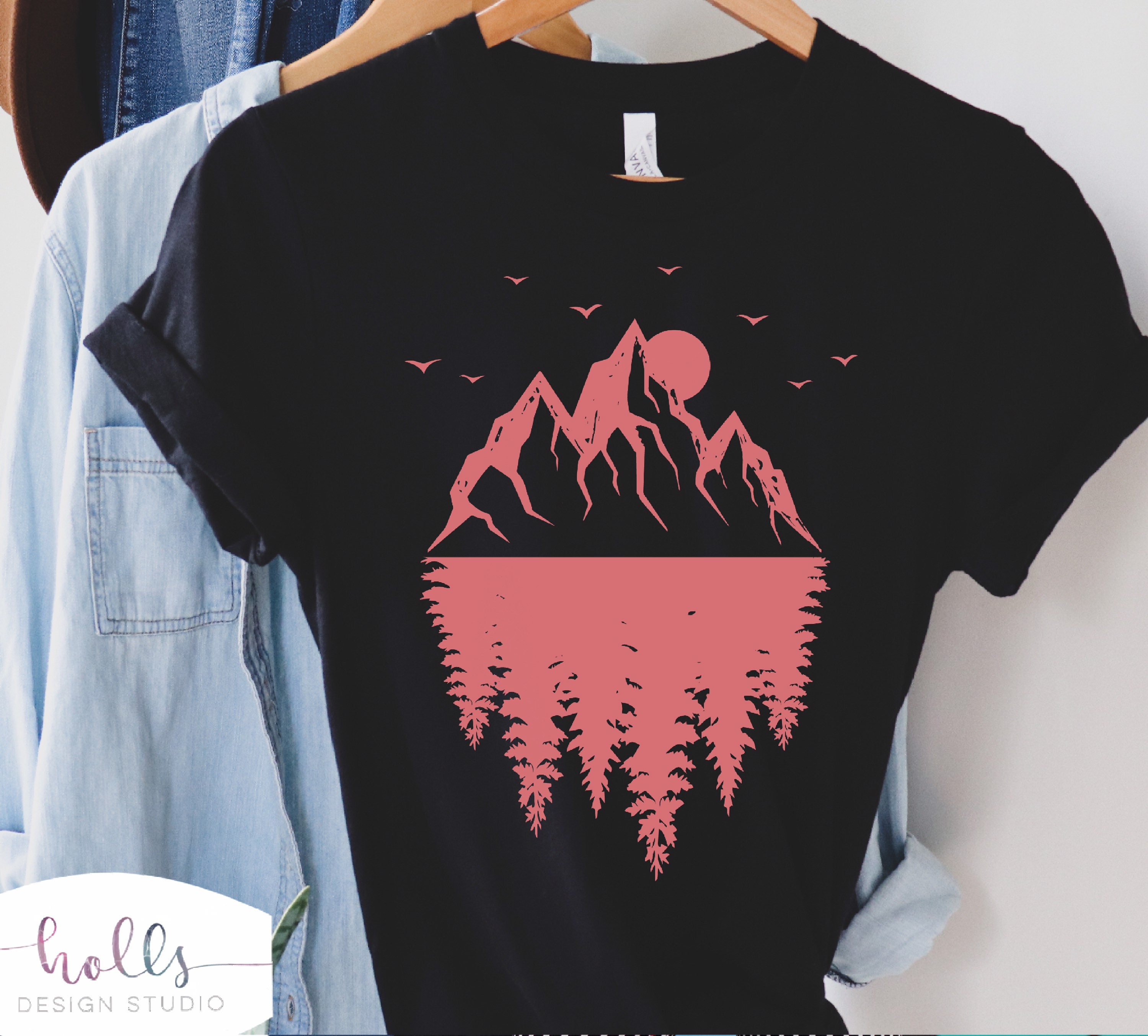 Mountains t-shirt cute womens nature camping shirt mountain | Etsy