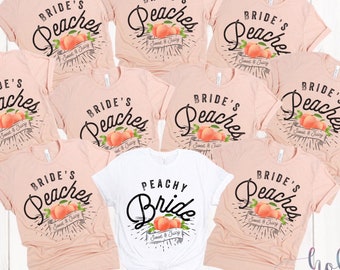 Peach Bachelorette Party Shirts, Southern Bride, Girls Trip