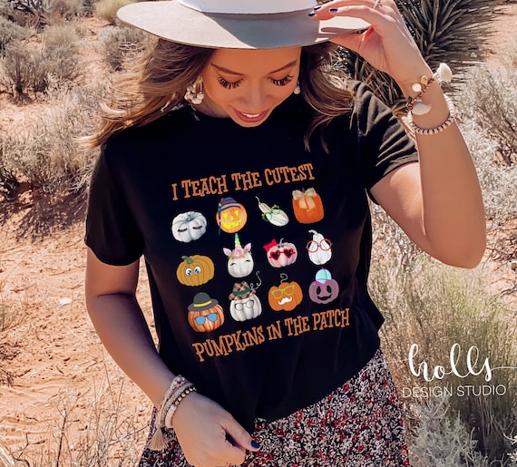 I Teach The Cutest Pumpkins In The Patch Shirt Teacher Tee T-Shirt I Teach The Cutest Pumpkins In The Patch Shirt Teacher Tee T-Shirt