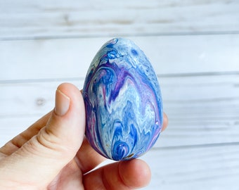 Hand painted wooden Easter egg