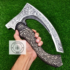 Custom handmade Pizza Cutter viking axe, Viking bearded axe,Hand Forged axe hatched Stainless steel axe , Christmas Day gift