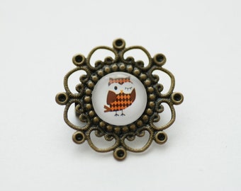 Broche "hibou"