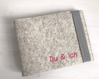 Fotoalbum, Gästebuch, Erinnerungen Album, Notizbuch mit Hülle aus Wollfilz