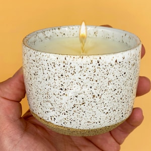 MAINE COAST POTTERY Soy Candle | Scented or Unscented | Maine Made | Hand-Thrown | Ceramic Candle | Pottery Lovers&#39; Candle | Non-Toxic