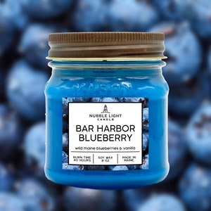 Bar Harbor Blueberry Candle: Baked Vanilla Scented Soy Wax Candle