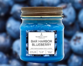 BAR HARBOR BLUEBERRY Baked Goods Scented Soy Candle | Blueberry Lovers' Candle | Non-Toxic | Clean Burn | Robust Scent | Long Burn Time