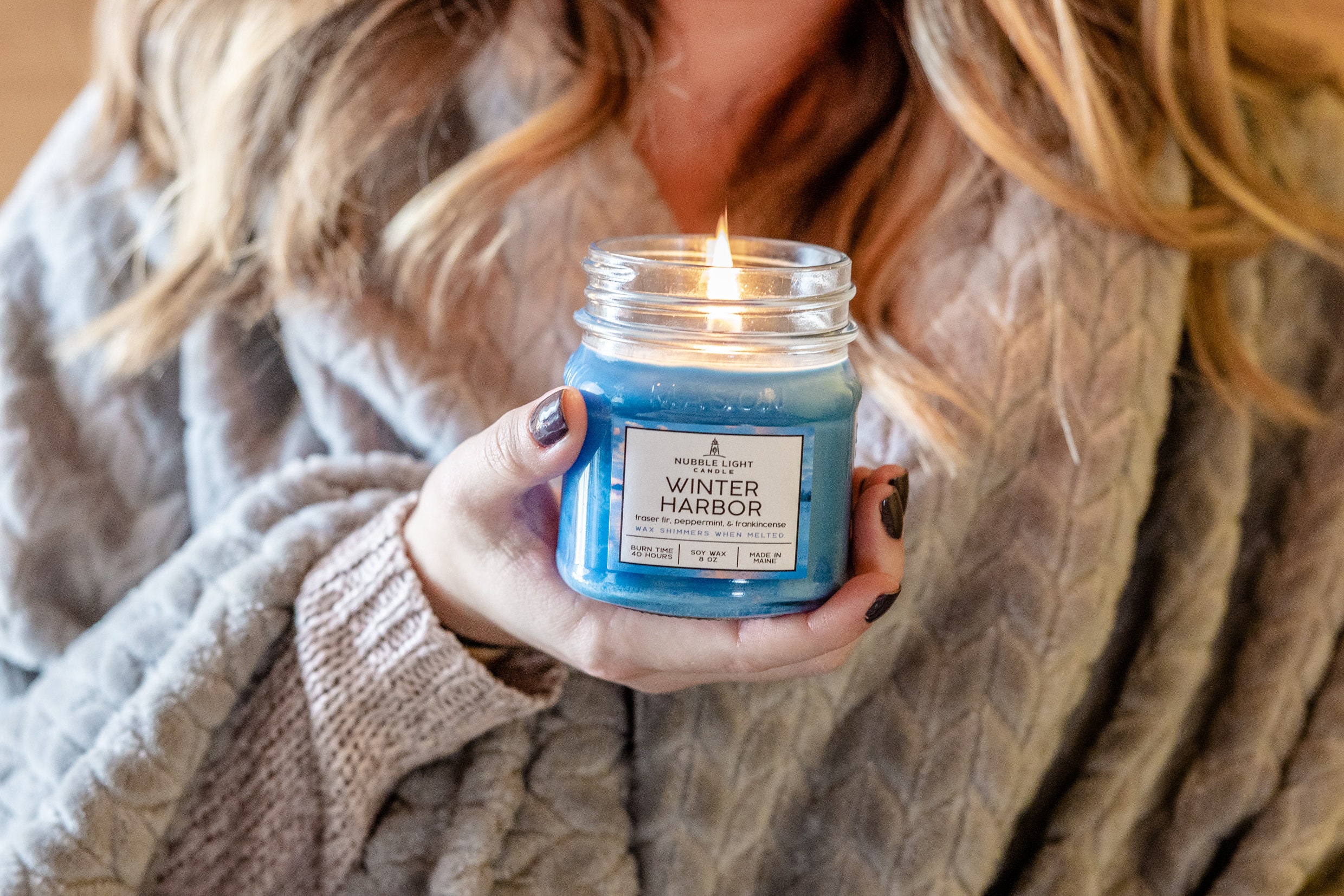 BAR HARBOR BLUEBERRY Baked Goods Scented Soy Candle Blueberry Lovers'  Candle Non-toxic Clean Burn Robust Scent Long Burn Time 