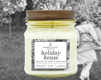 HOLIDAY HOUSE Hand-Crafted Scented Soy Candle | Taylor Swift Inspired Candle | New England | Non-Toxic | Robust Scent | Long Burn Time