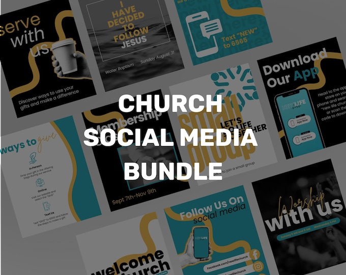 Church Social Media Graphics Pack | Canva Templates for Instagram ...