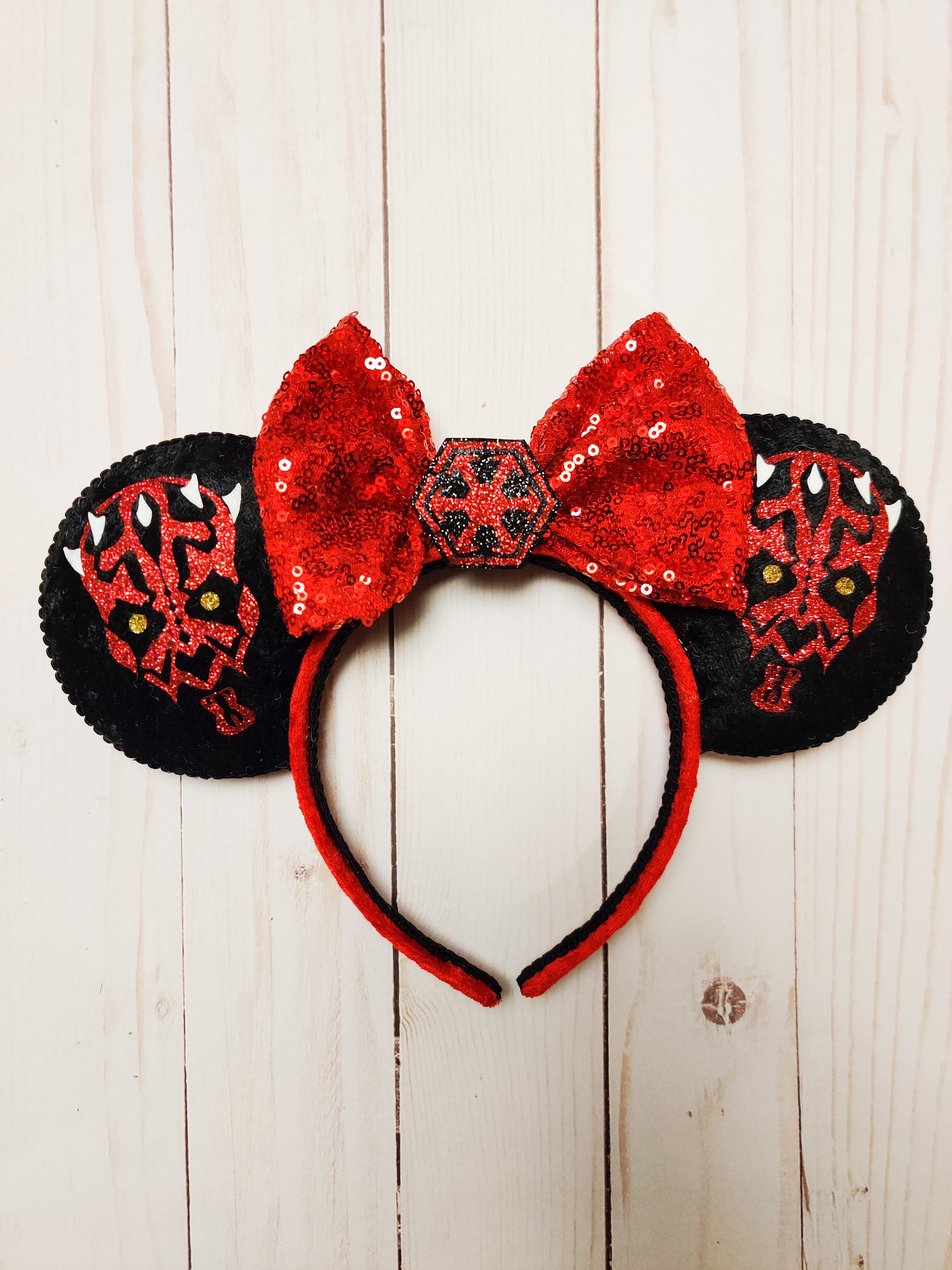 Disney x Baublebar Star Wars Darth Maul Minnie Ears headband NEW 2026 New Disney Store Exclusive Star Wars BaubleBar Ears For  main image 2