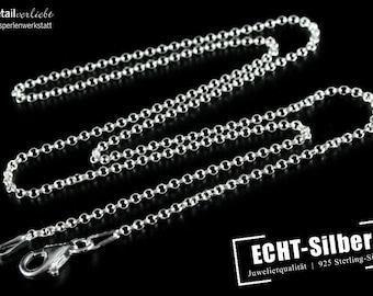 Short pea chain made of 925 silver 38 cm (1.8 mm) with lobster clasp | Ideal for children