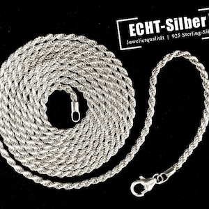 Cord chain 50 cm, thickness 1.9 mm, 925 solid silver