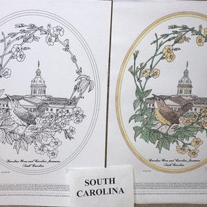 South Carolina Black Line Drawing Limited Edition Bundle image 1