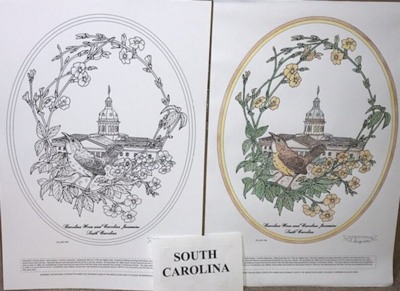 South Carolina Black Line Drawing Limited Edition Bundle image 1