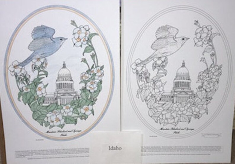 Idaho Black Line Drawing Limited Edition Bundle image 1