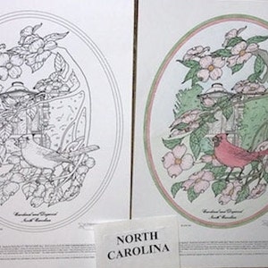 North Carolina Black Line Drawing Limited Edition Bundle image 1