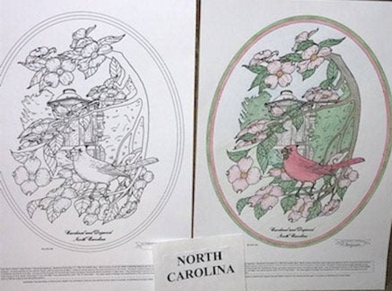 North Carolina Black Line Drawing Limited Edition Bundle image 1