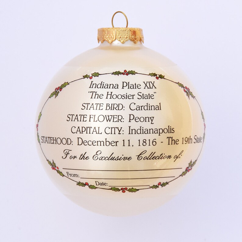 Indiana Art of the States Christmas Ornaments image 2