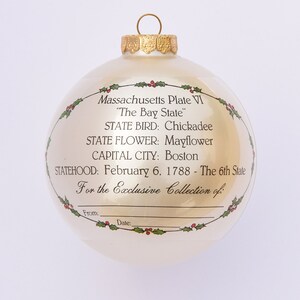 Massachusetts Art of the States Christmas Ornaments image 2