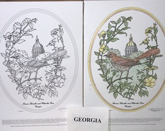 Georgia - Black Line Drawing Limited Edition Bundle