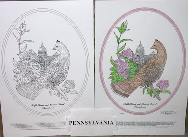 Pennsylvania Black Line Drawing Limited Edition Bundle image 1