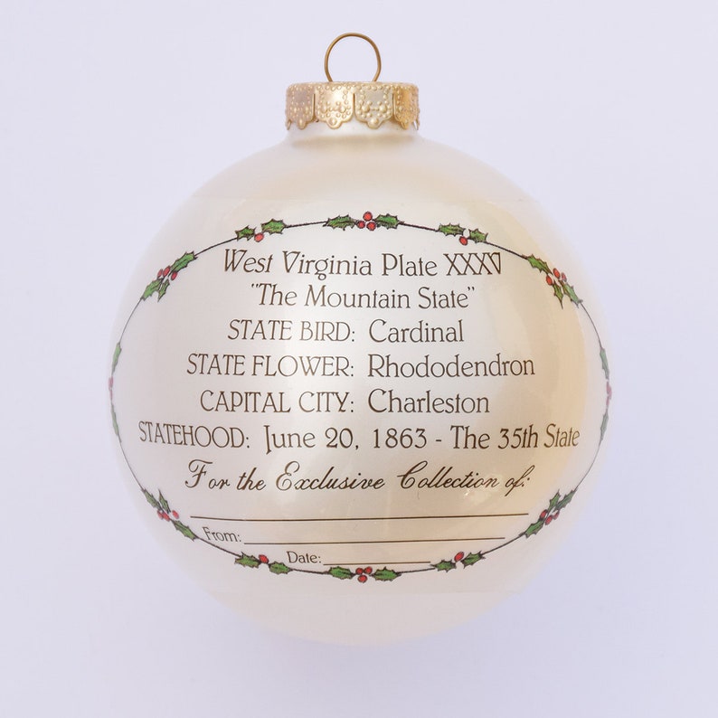 West Virginia Art of the States Christmas Ornaments image 2