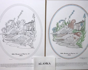 Alaska - Black Line Drawing Limited Edition Bundle