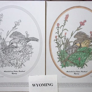 Wyoming Black Line Drawing Limited Edition Bundle image 1