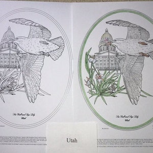 Utah Black Line Drawing Limited Edition Bundle image 1