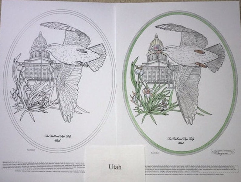 Utah Black Line Drawing Limited Edition Bundle image 1
