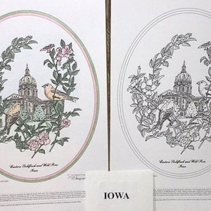 Iowa Black Line Drawing Limited Edition Bundle image 1