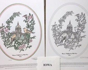 Iowa - Black Line Drawing Limited Edition Bundle