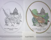 South Dakota - Black Line Drawing Limited Edition Bundle