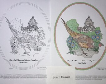 South Dakota - Black Line Drawing Limited Edition Bundle